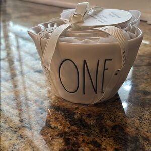 Rae Dunn White Ceramic Measuring Cups Set